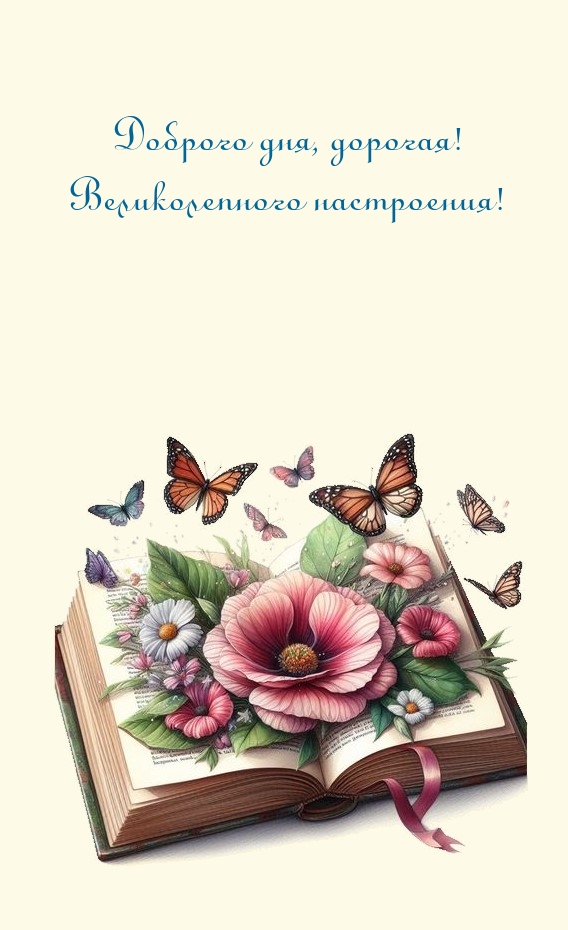 Доброго дня, дорогая! Великолепного настроения!