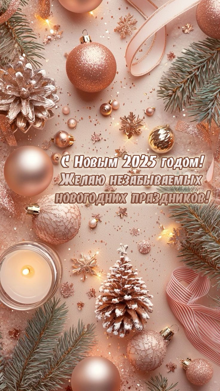 С Новым 2025 годом! Желаю незабываемых новогодних праздников!