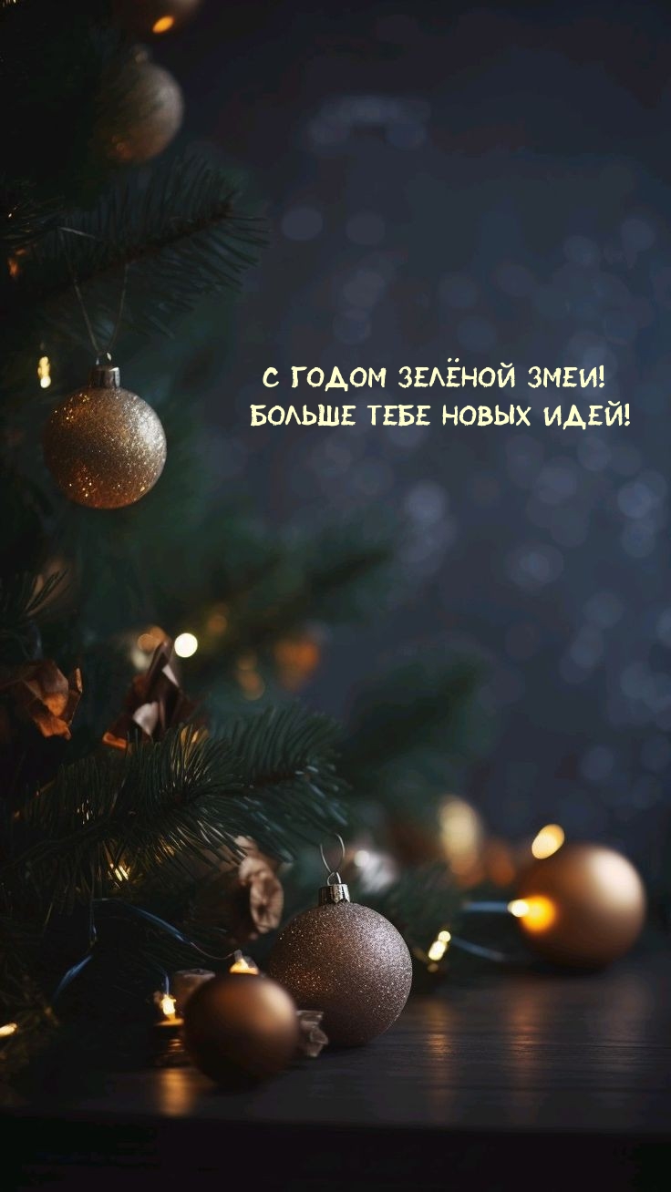 С Годом Зелёной Змеи! Больше тебе новых идей!