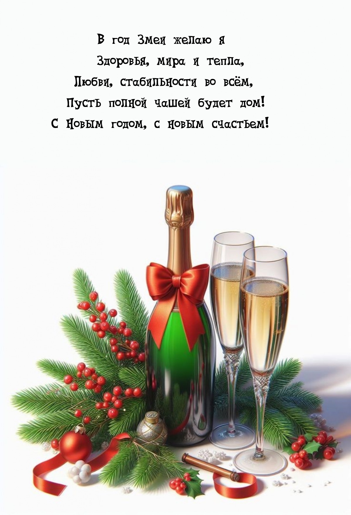 Пусть полной чашей будет дом! С Новым годом, с новым счастьем!