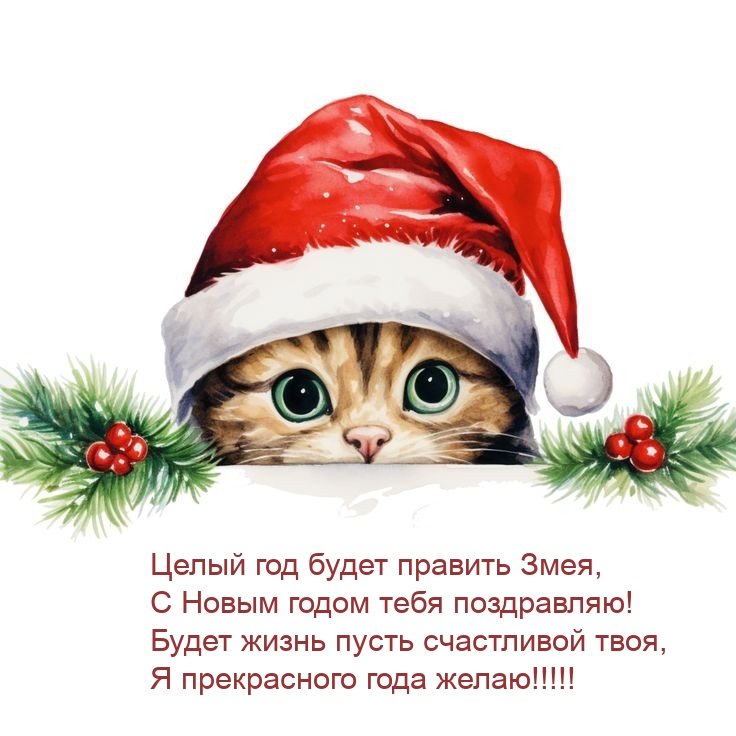 Целый год будет править Змея, с Новым годом тебя поздравляю!