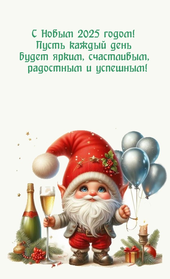 С Новым 2025 годом! Пусть каждый день будет ярким, счастливым