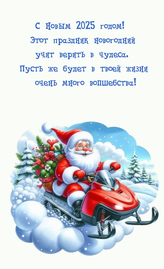 С Новым 2025 годом! Этот праздник новогодний учит верить в чудеса.