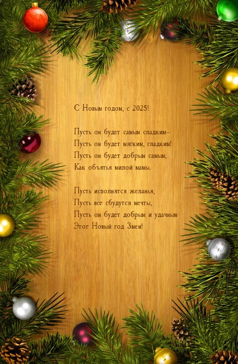 С Новым годом, с 2025! Пусть он будет самым сладким
