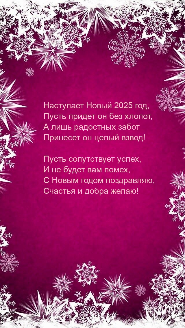Наступает Новый 2025 год, пусть придет он без хлопот