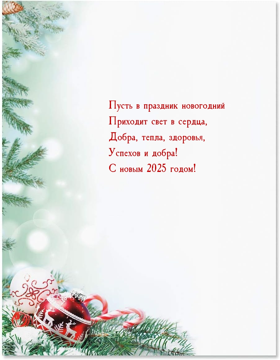 Успехов и добра! С новым 2025 годом!