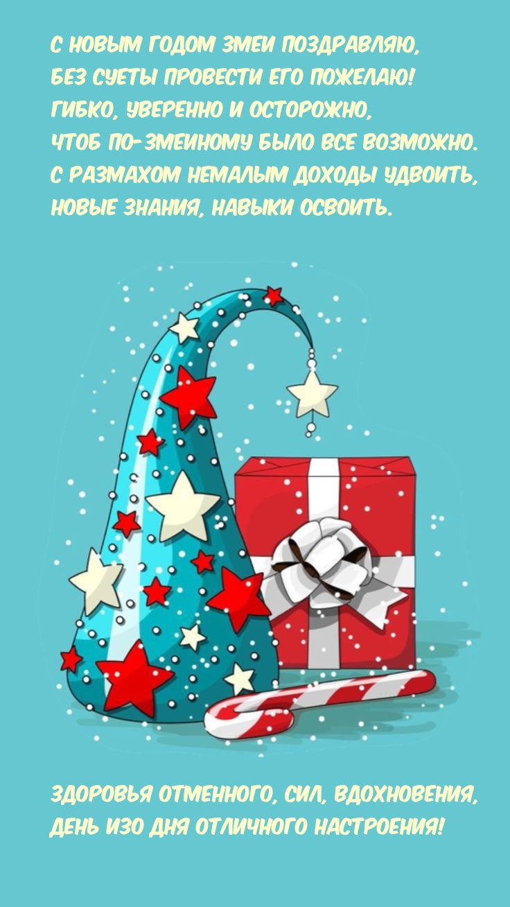 С Новым годом Змеи поздравляю, без суеты провести его пожелаю!