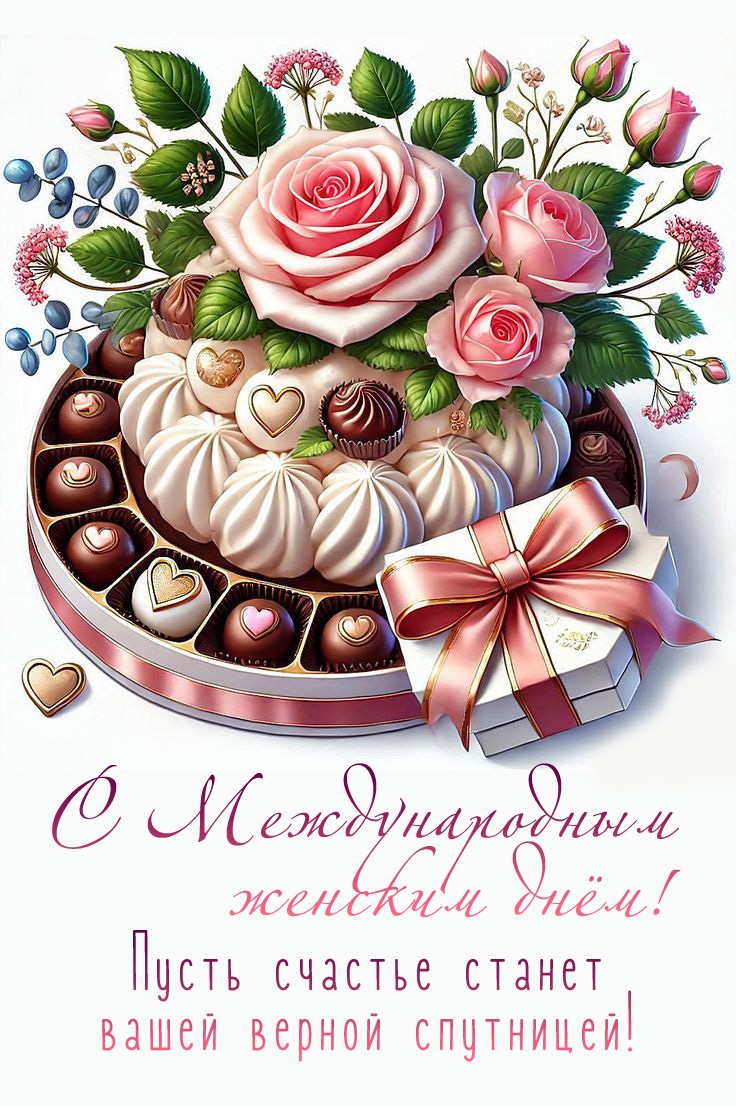 С Международным женским днём! Счастья!