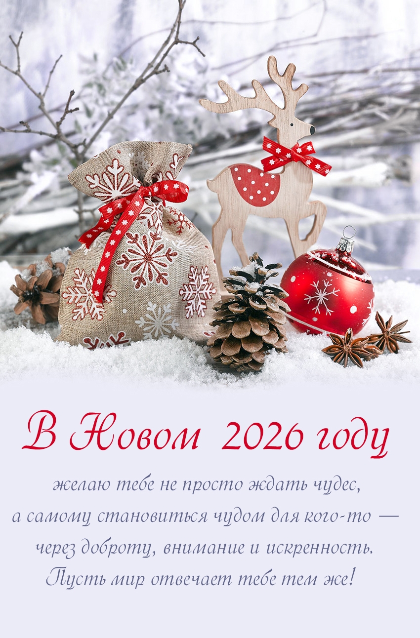 В 2026 году желаю тебе становиться чудом для кого-то!