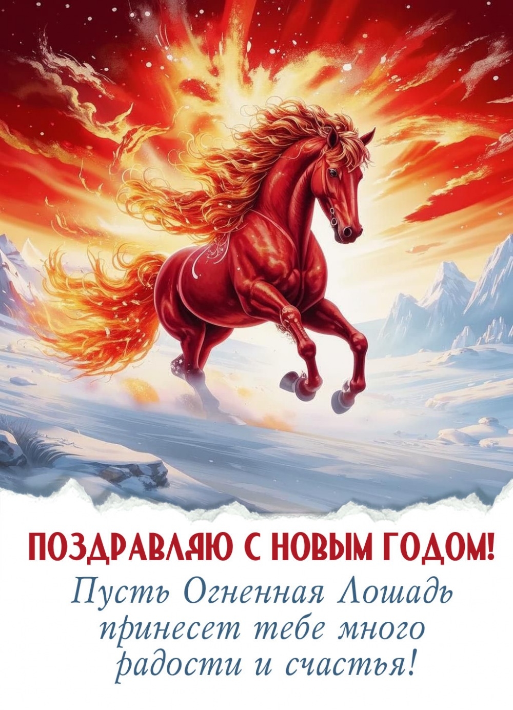 Пусть Огненная Лошадь принесет тебе много радости и счастья!