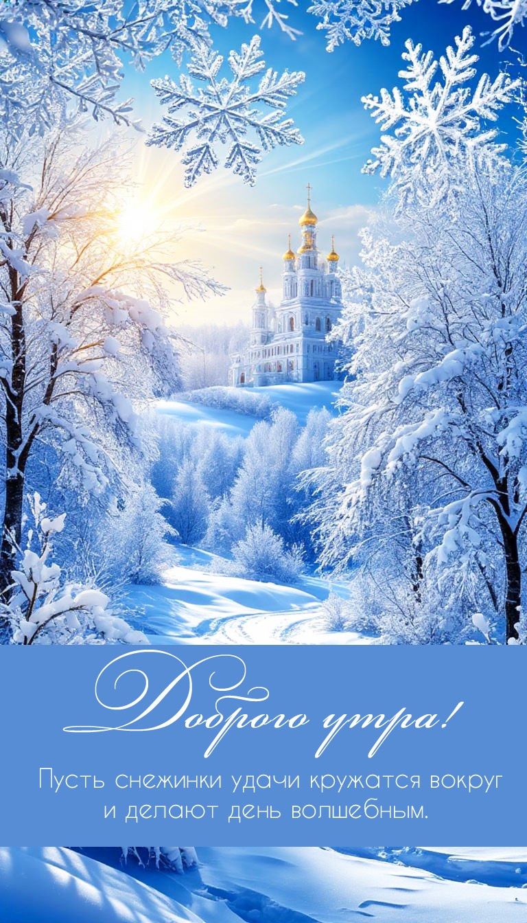 Пусть снежинки удачи кружатся вокруг 