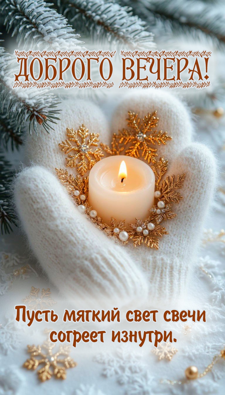 Пусть мягкий свет свечи согреет изнутри