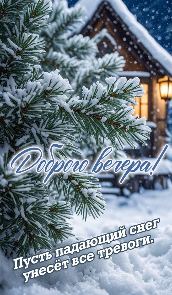 Пусть падающий снег унесёт все тревоги.  