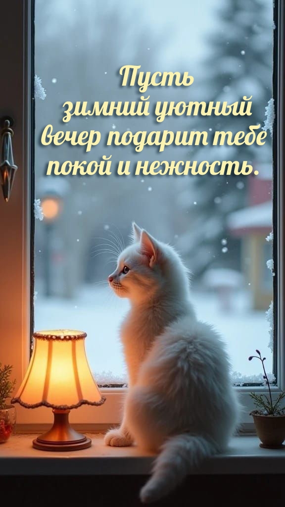 Пусть зимний вечер подарит покой и нежность