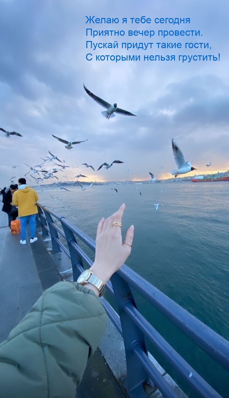 Желаю я тебе сегодня приятно вечер провести.