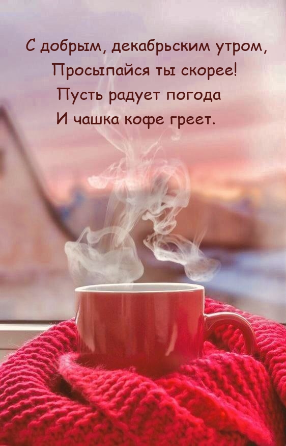 С добрым, декабрьским утром, просыпайся ты скорее!