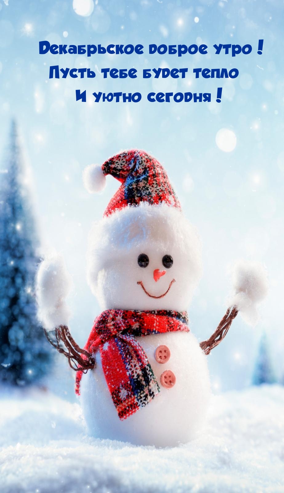 Декабрьское доброе утро! Пусть тебе будет тепло и уютно сегодня!