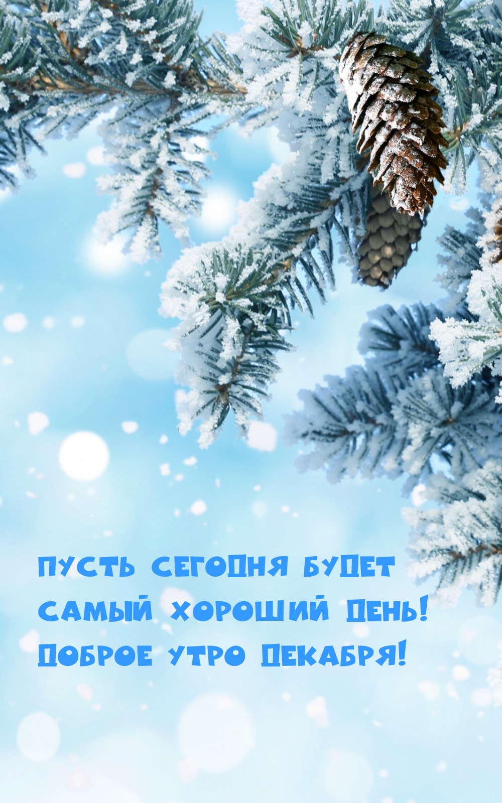 Пусть сегодня будет самый хороший день! Доброе утро декабря!