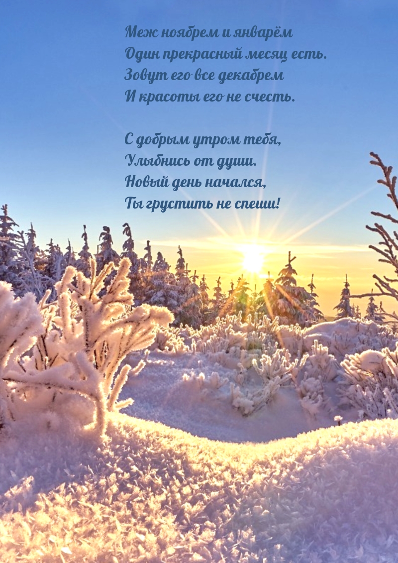 Меж ноябрем и январём один прекрасный месяц есть.