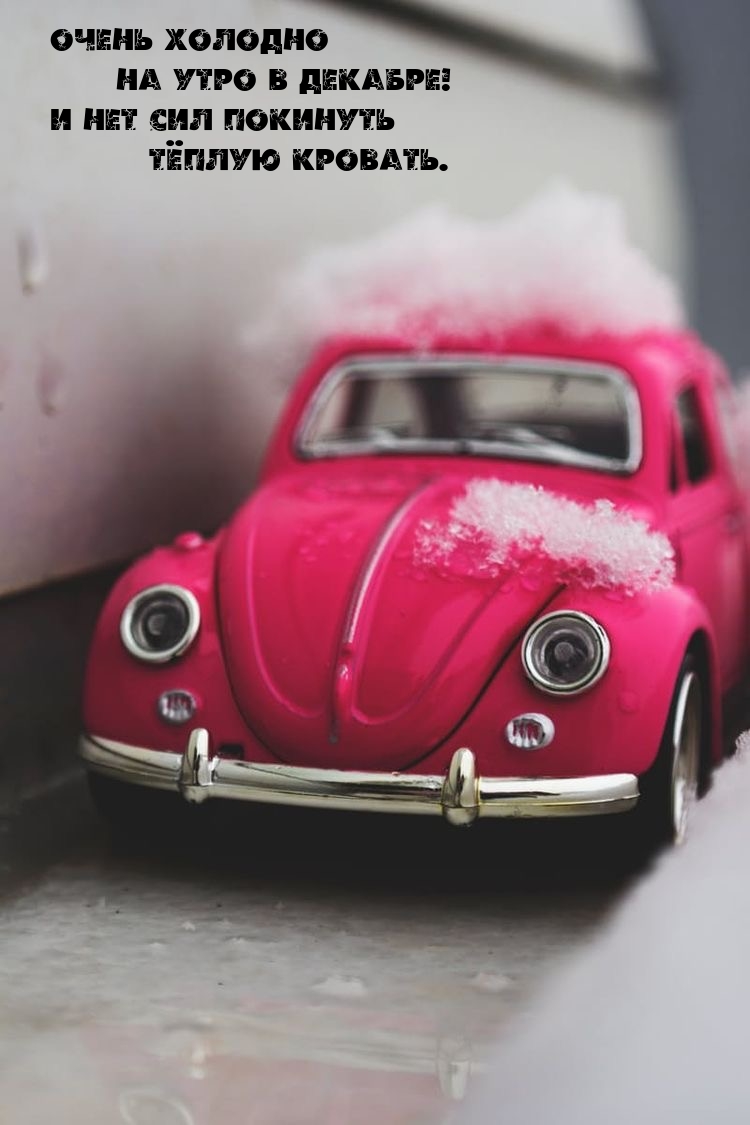 Очень холодно на утро в декабре! И нет сил покинуть тёплую кровать.