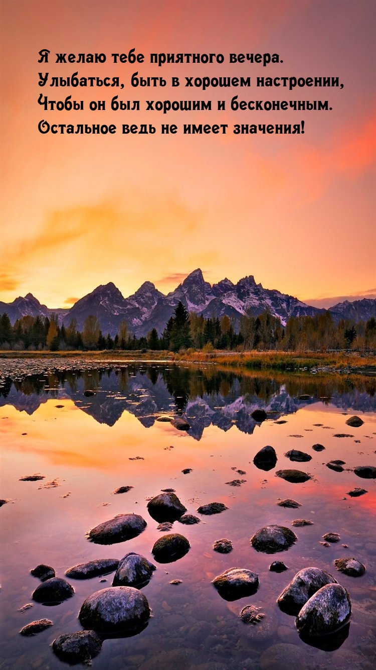 Я желаю тебе приятного вечера.