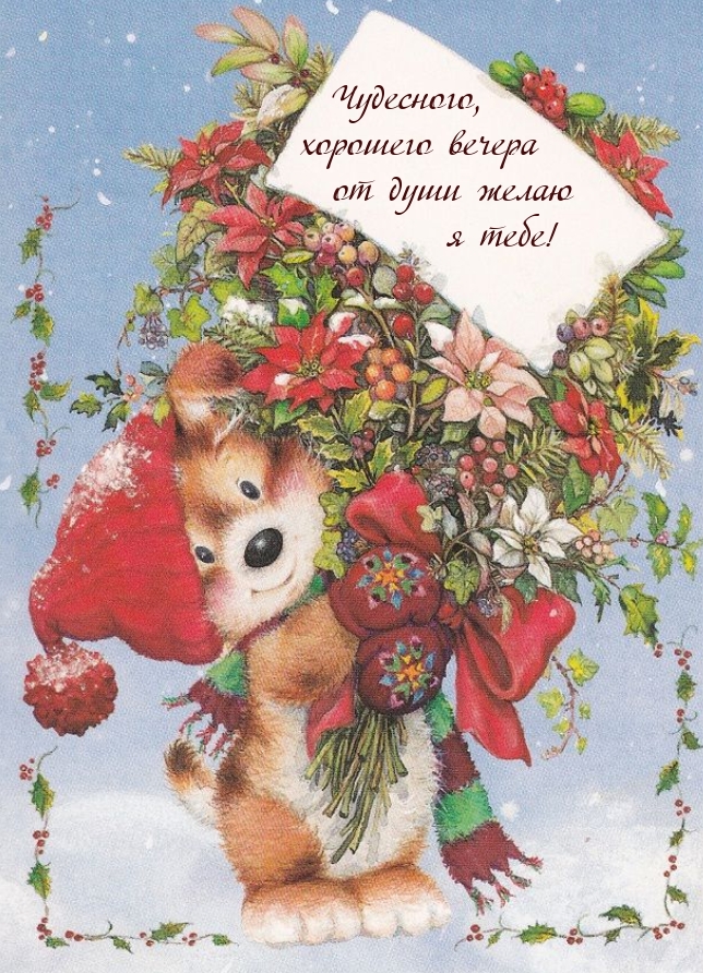 Чудесного, хорошего вечера от души желаю я тебе!