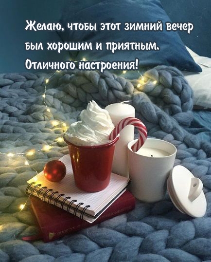 Желаю, чтобы этот зимний вечер был хорошим и приятным