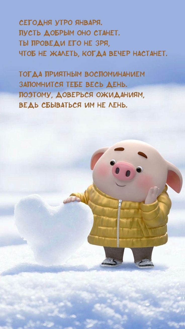 Сегодня утро января. Пусть добрым оно станет.