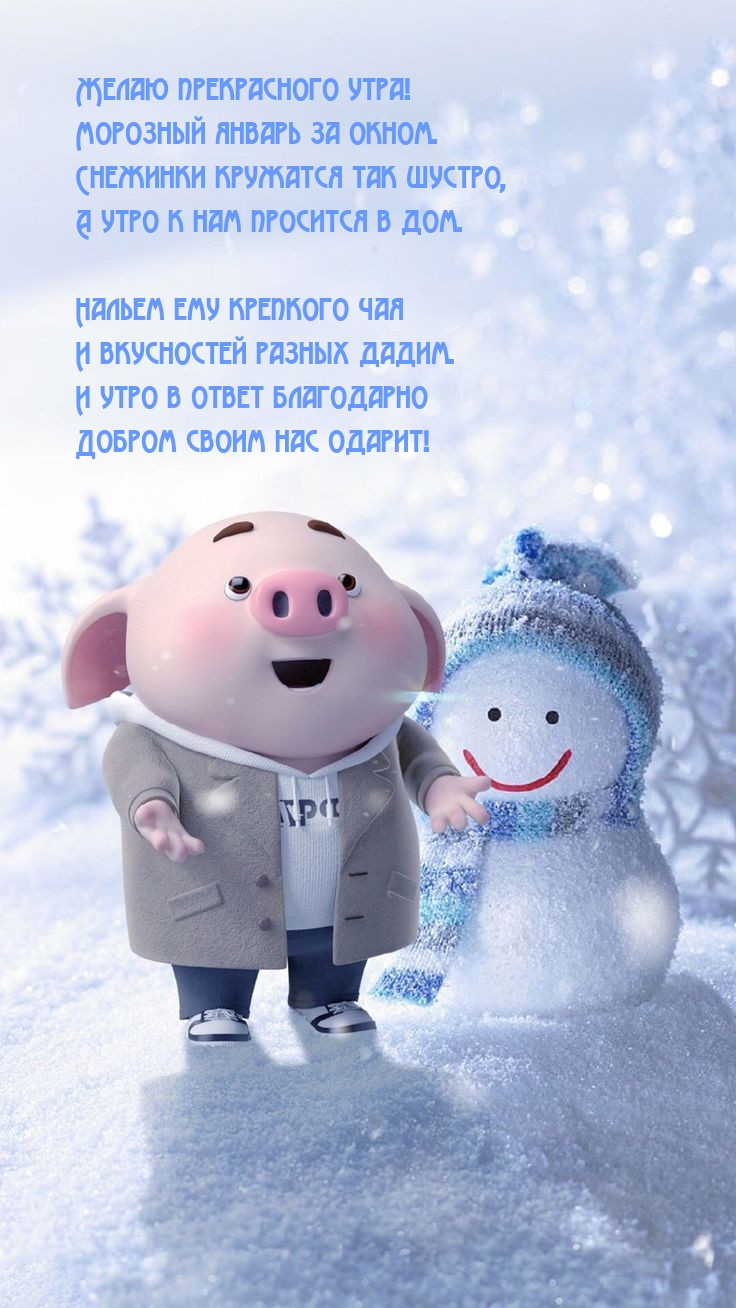 Желаю прекрасного утра! Морозный январь за окном.