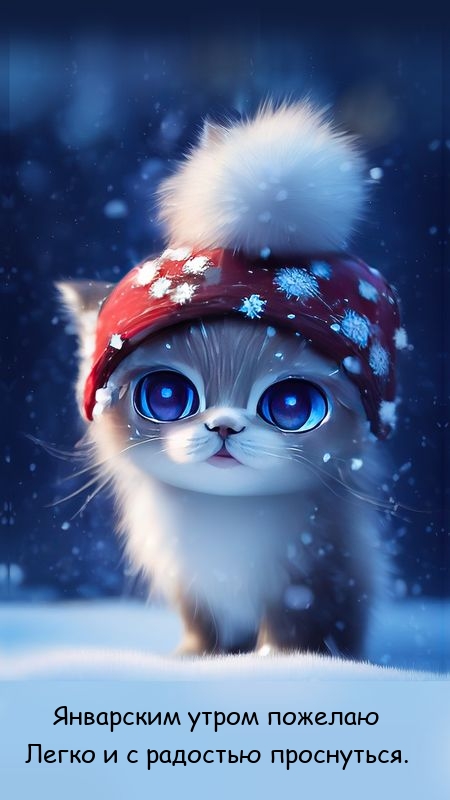 Январским утром пожелаю легко и с радостью проснуться.
