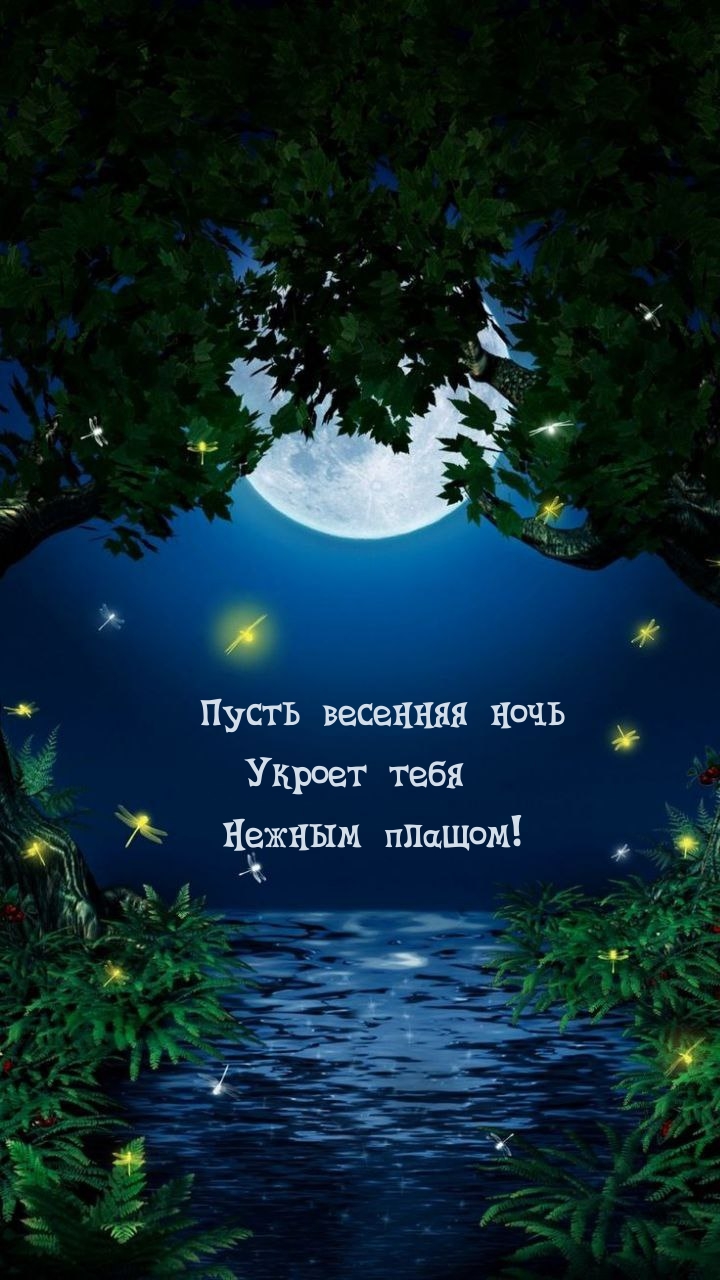 Пусть весенняя ночь укроет тебя нежным плащом!