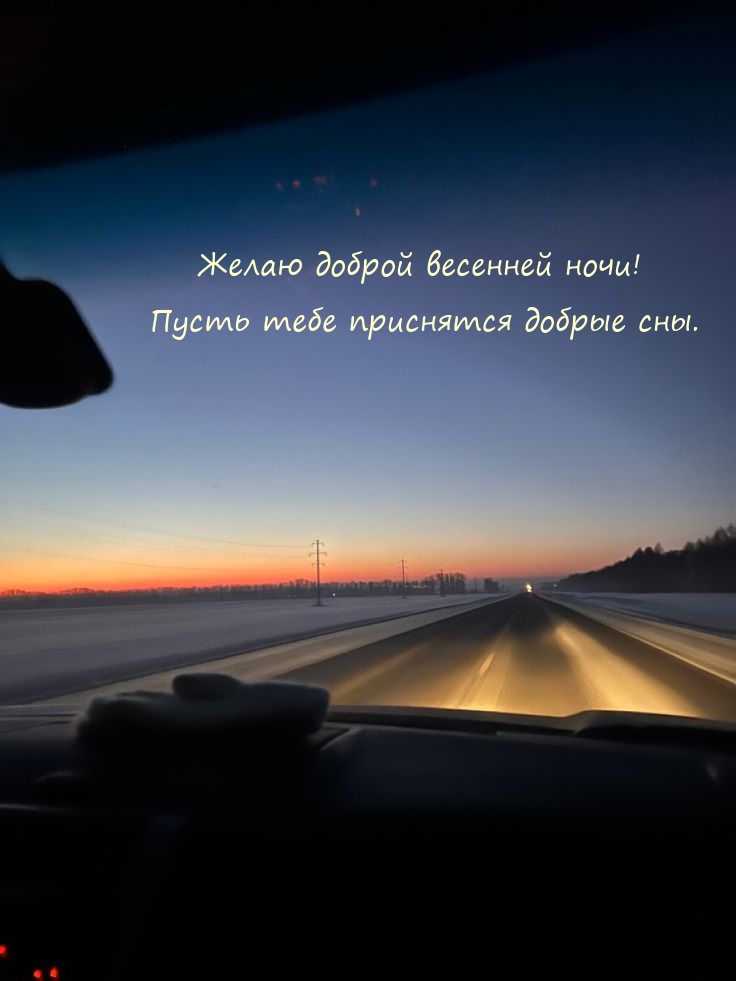 Желаю доброй весенней ночи! Пусть тебе приснятся добрые сны. 
