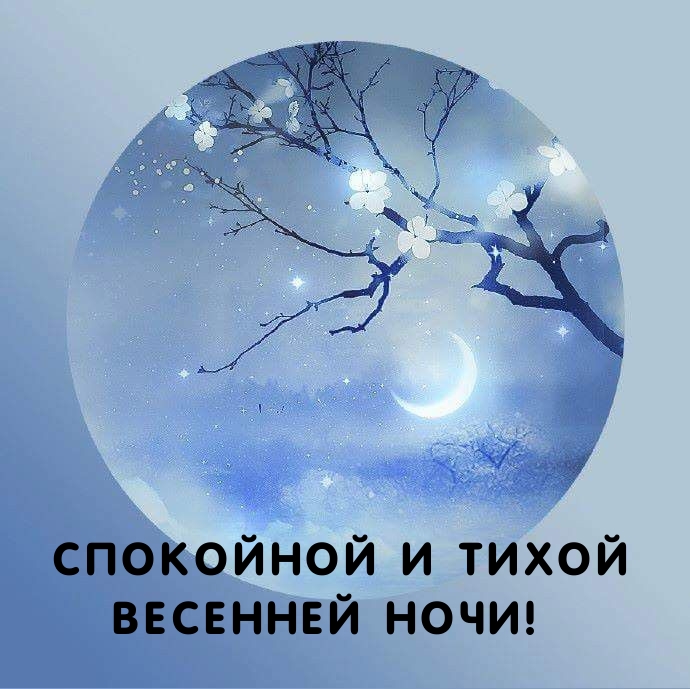Спокойной и тихой весенней ночи!