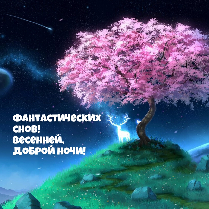 Фантастических снов! Весенней, доброй ночи!