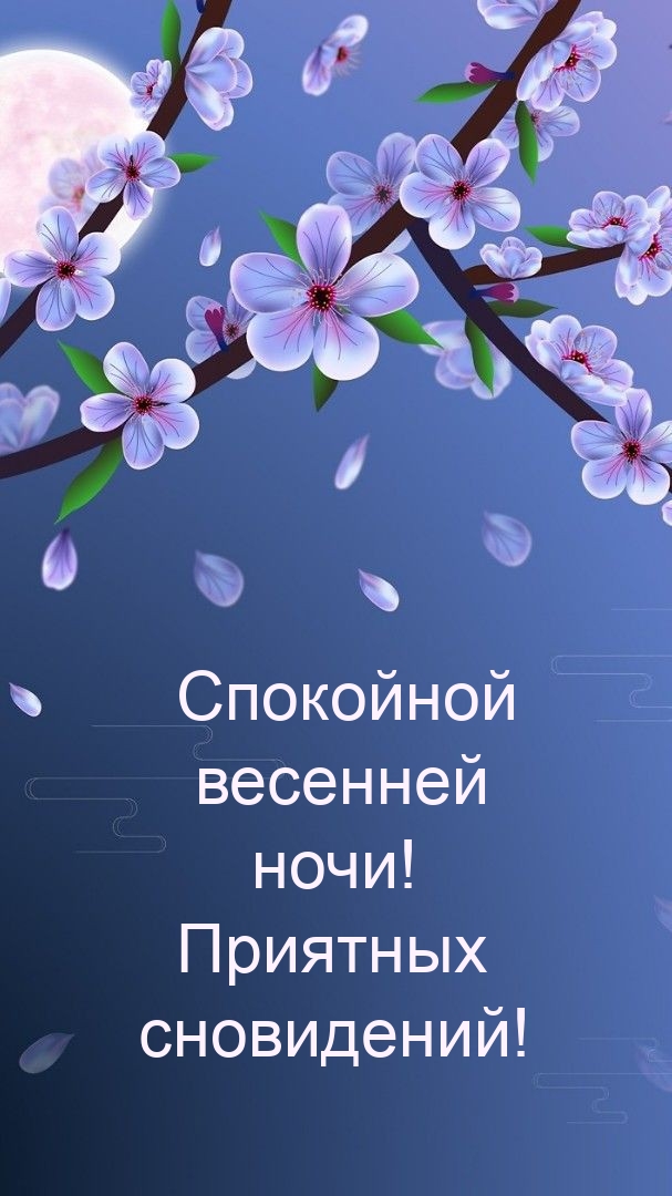 Спокойной весенней ночи! Приятных сновидений! 