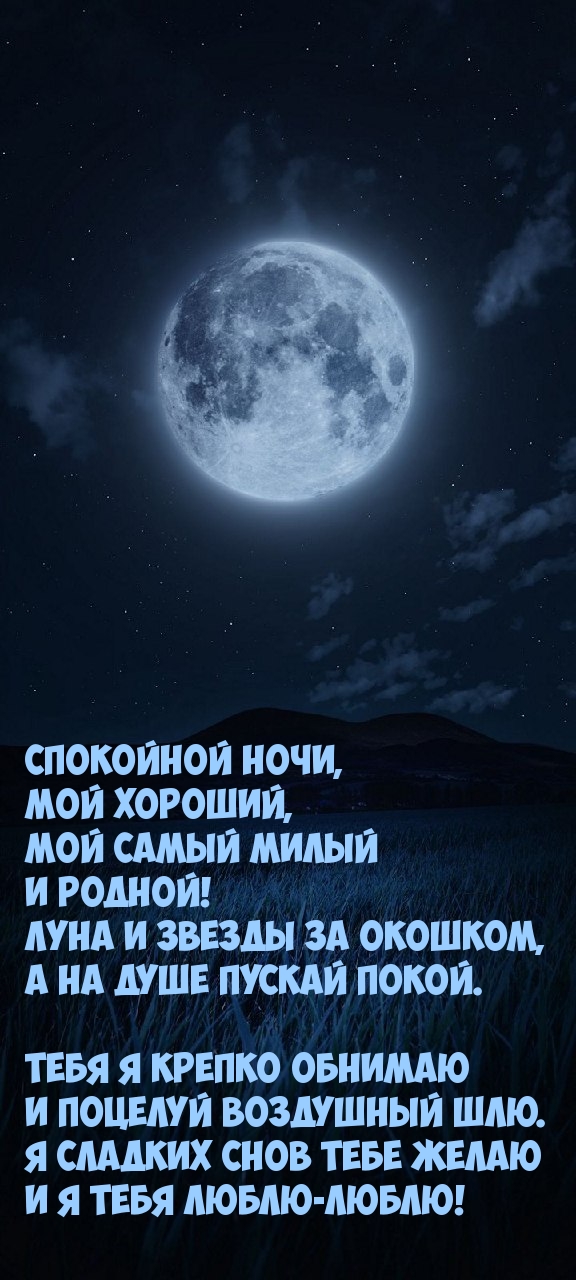 Спокойной ночи, мой хороший, мой самый милый и родной!