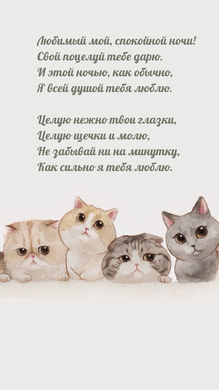 Любимый мой, спокойной ночи! Свой поцелуй тебе дарю.