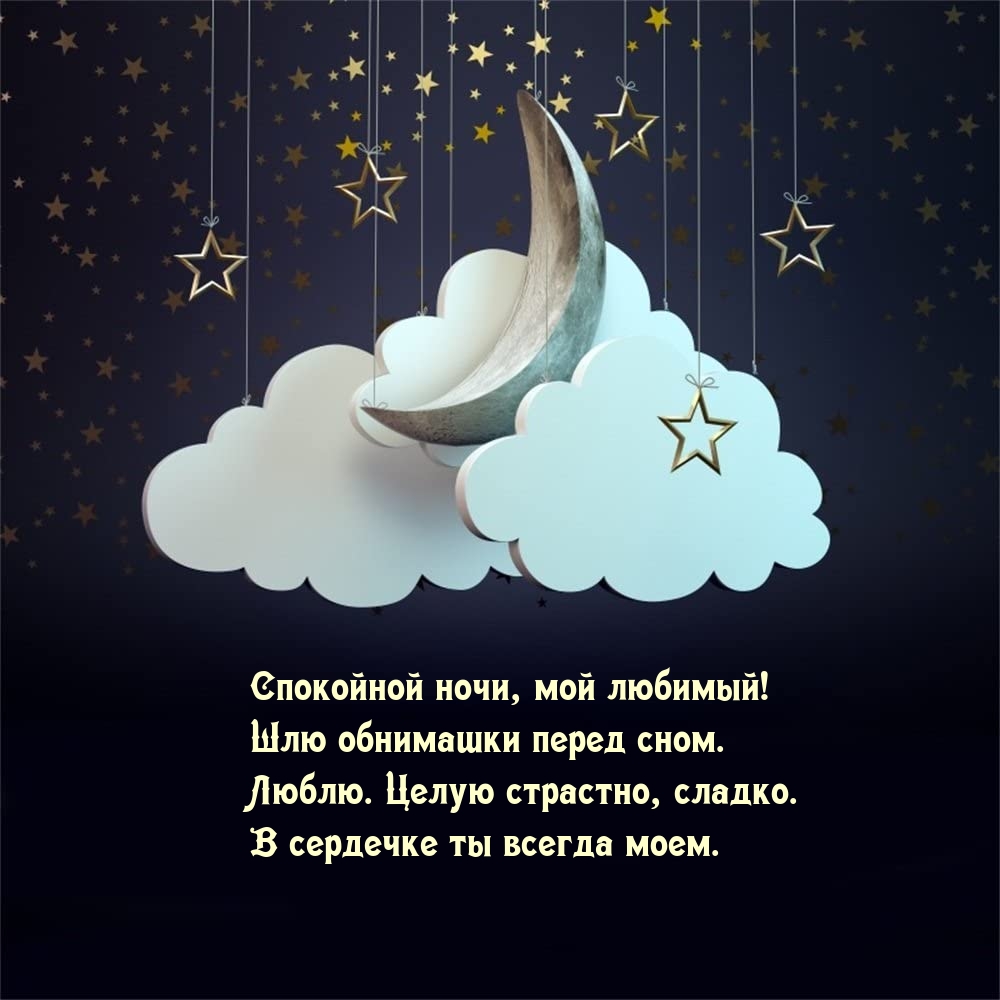Спокойной ночи, мой любимый! Шлю обнимашки перед сном.