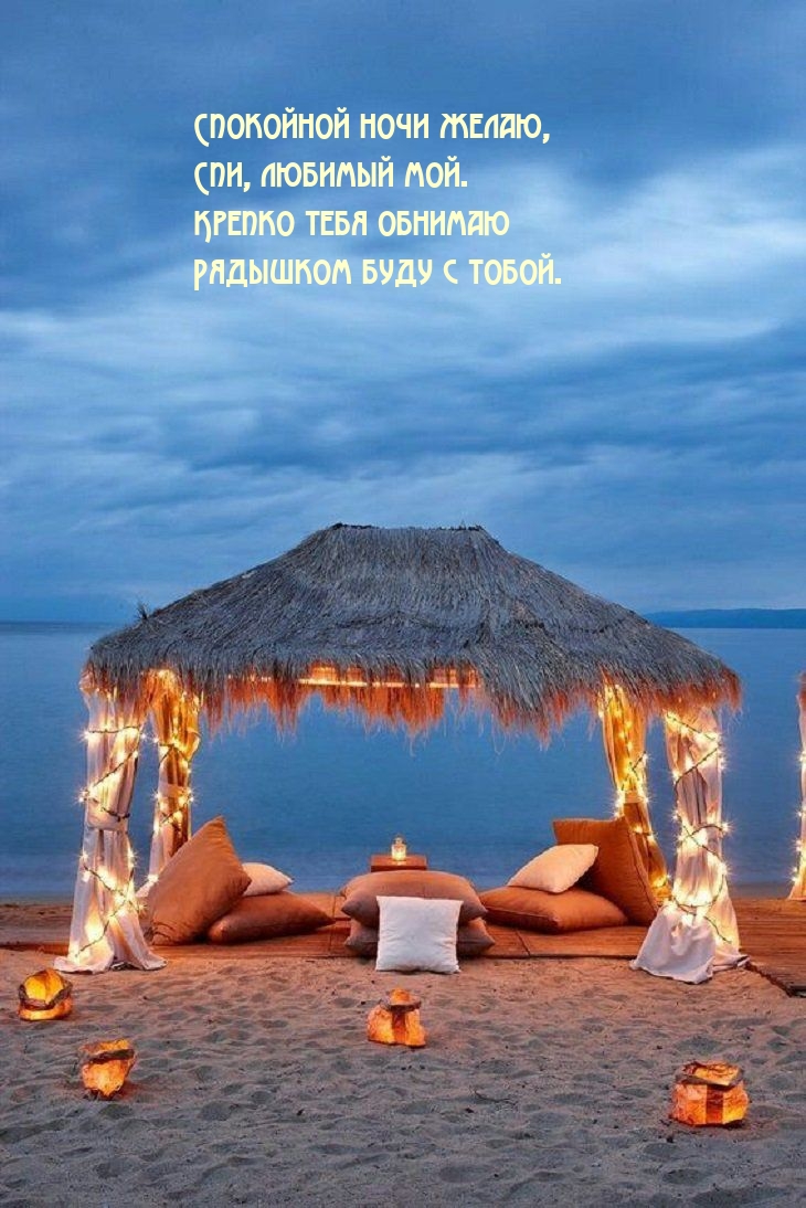 Спокойной ночи желаю, спи, любимый мой.