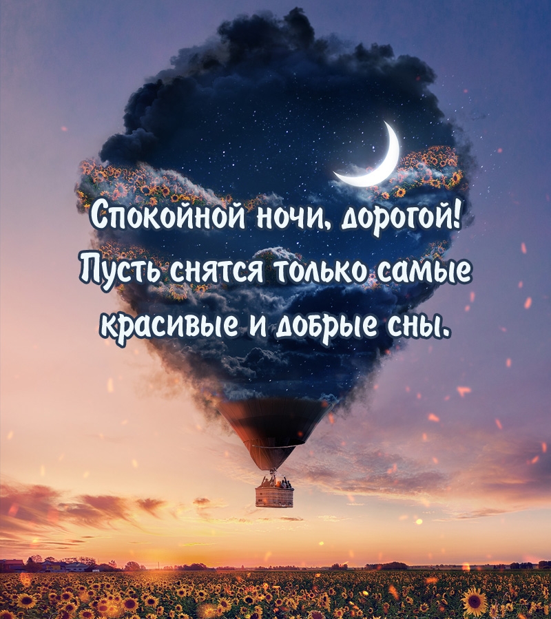 Спокойной ночи, дорогой! Пусть снятся только самые добрые сны.