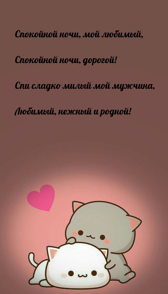 Спокойной ночи, мой любимый, спокойной ночи, дорогой!