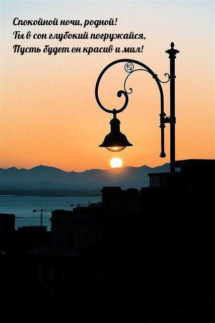 Спокойной ночи, родной! Ты в сон глубокий погружайся