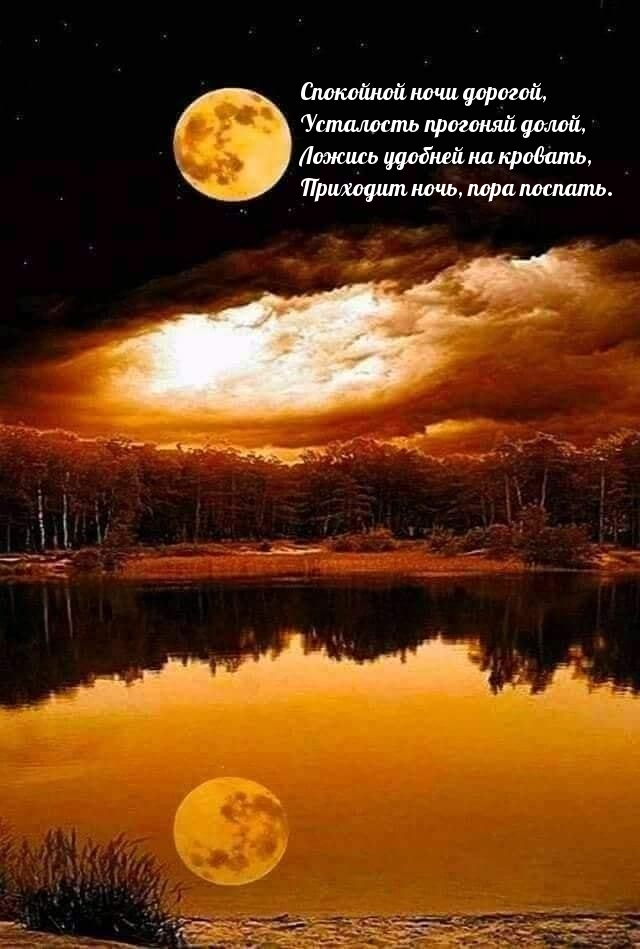 Спокойной ночи дорогой, усталость прогоняй долой