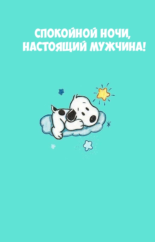 Спокойной ночи, настоящий мужчина!