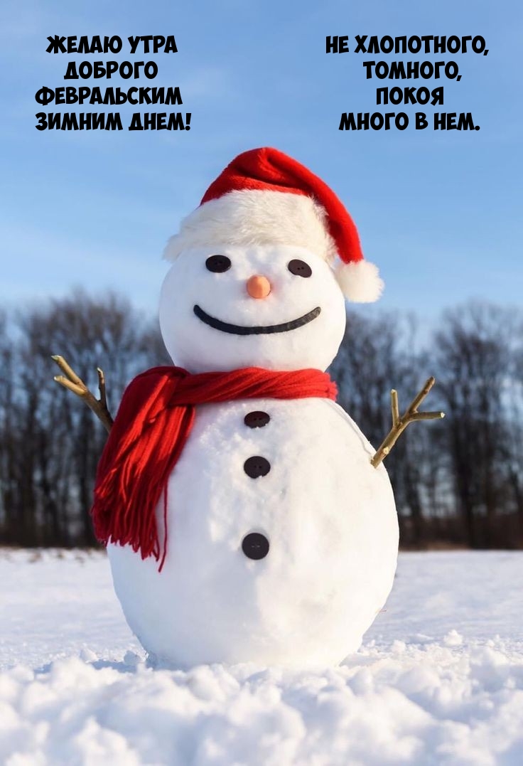 Желаю утра доброго февральским зимним днем!