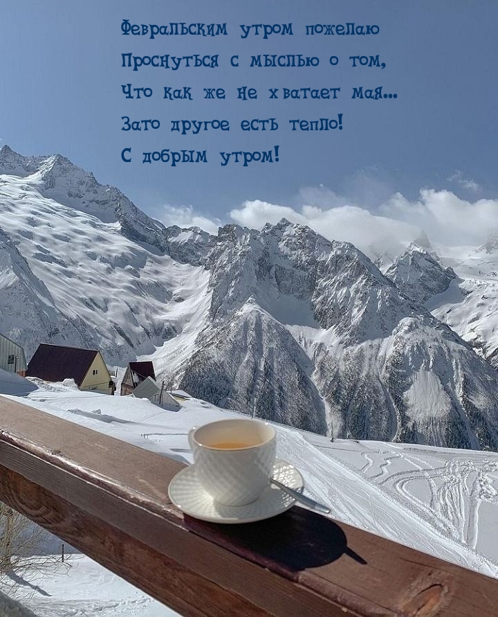 Февральским утром пожелаю проснуться с мыслью о том...