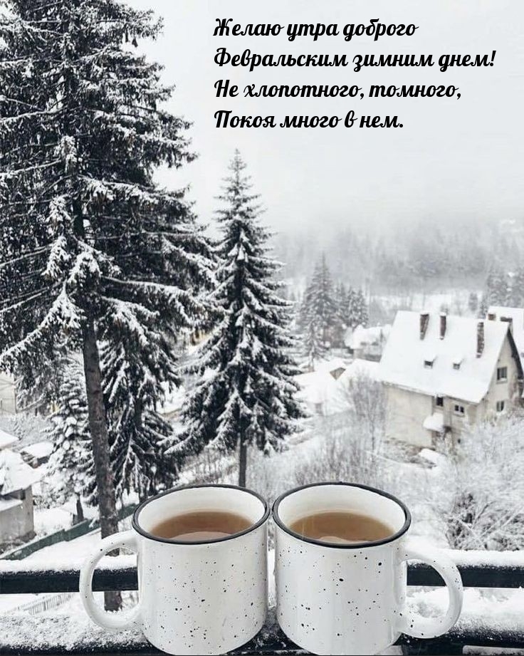 Желаю утра доброго февральским зимним днем!