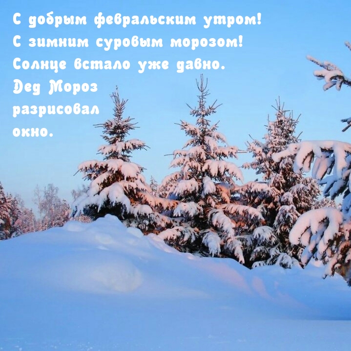 С добрым февральским утром! С зимним суровым морозом!