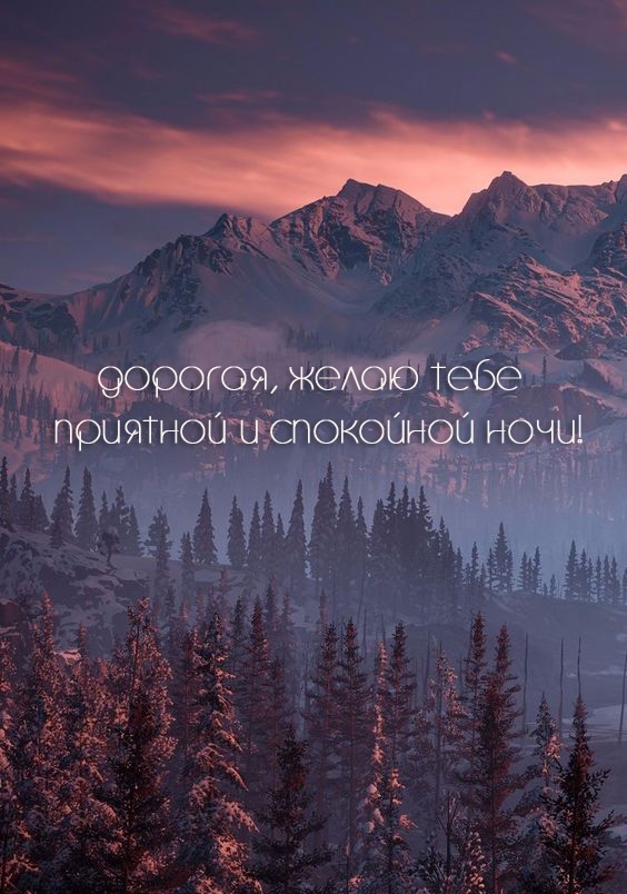 Дорогая, желаю тебе приятной и спокойной ночи! 