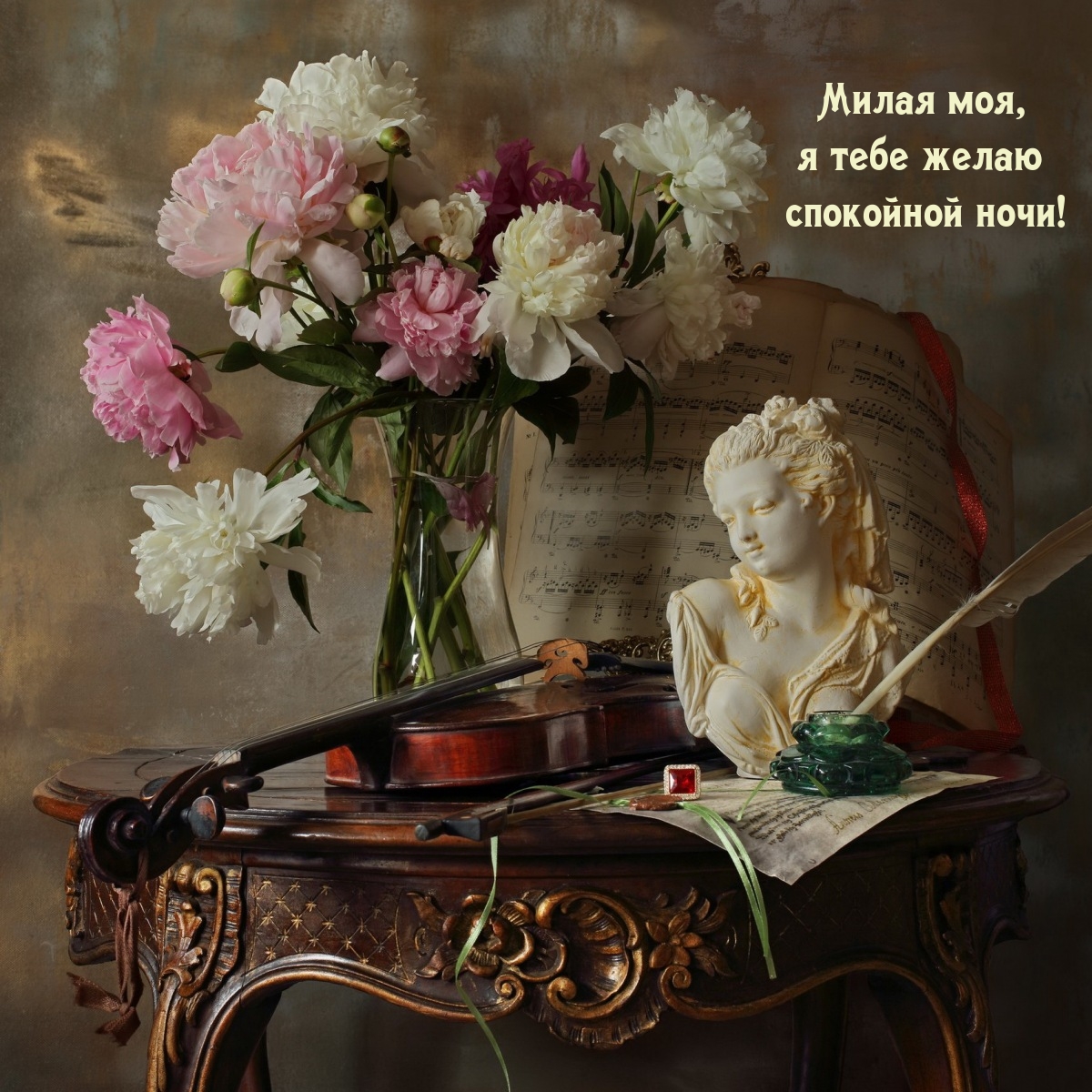 Милая моя, я тебе желаю спокойной ночи!